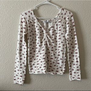Hollister Floral Long Sleeve Top